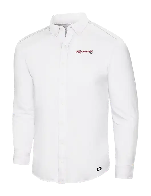 OGIO Bright White Modern Code Stretch Button-Up Shirt w/Renegade RV Logo