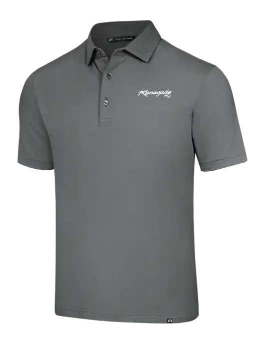 TravisMathew Grey Glenview Solid Polo w/Renegade RV Logo