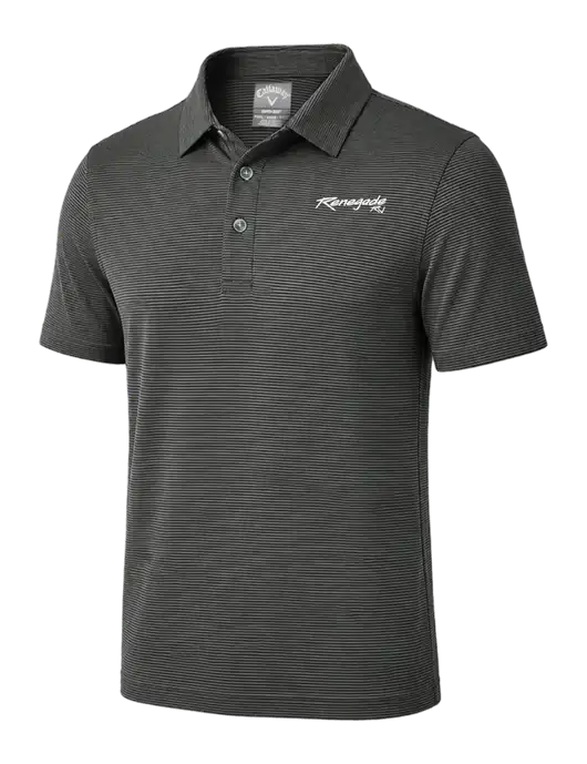 Callaway Black Fine Line Stripe Polo w/Renegade RV Logo