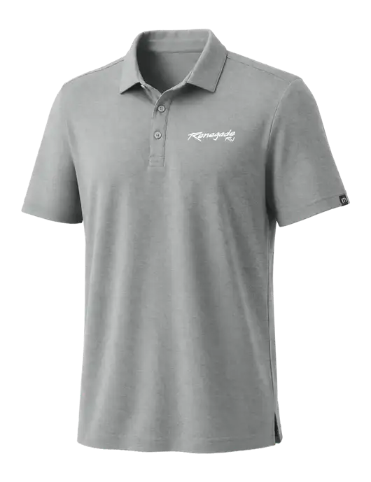 TravisMathew Medium Grey Heather Coto Performance Polo w/Renegade RV Logo