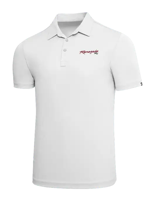 TravisMathew White Solid Oceanside Polo w/Renegade RV Logo