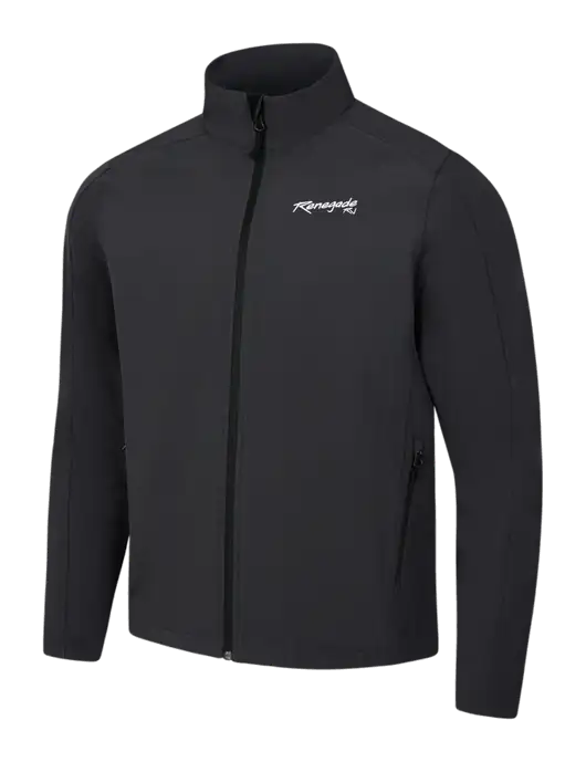 Black Charcoal Heather Core Soft Shell Jacket w/Renegade RV Logo