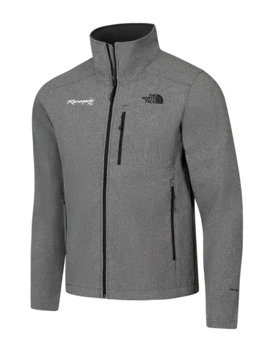 North Face Light Grey Heather Apex Barrier Soft Shell Jacket w/Renegade RV Logo