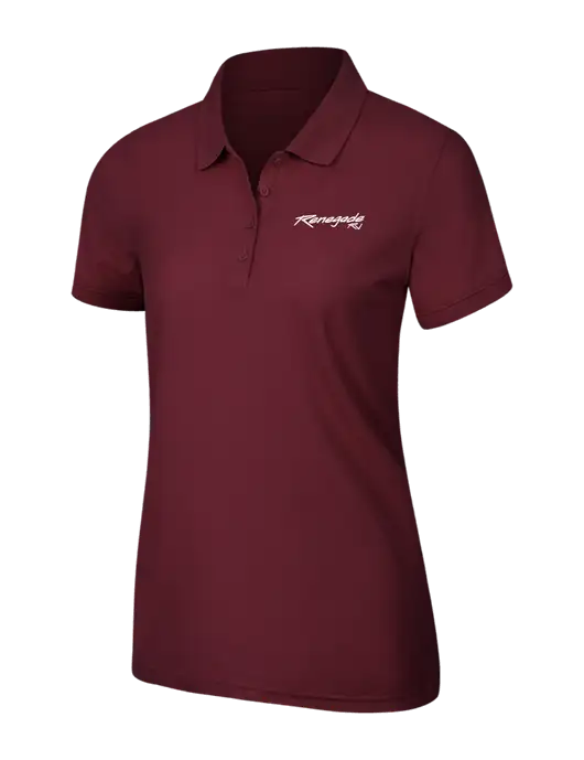 Maroon Womens Core Classic Pique Polo w/Renegade RV Logo