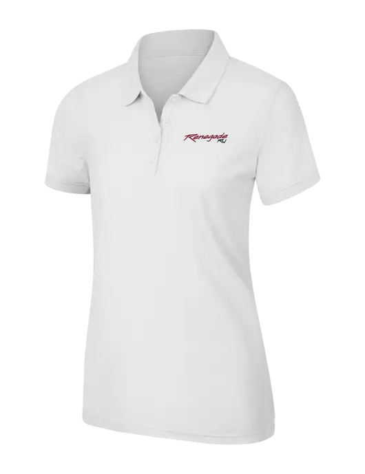 White Womens Core Classic Pique Polo w/Renegade RV Logo