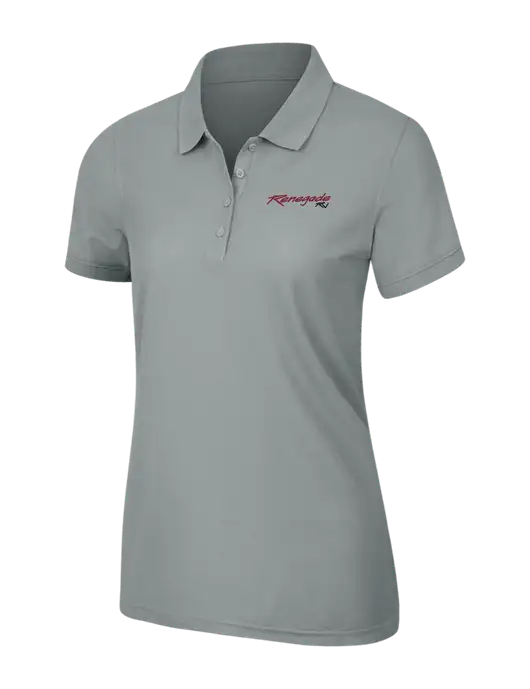 Light Grey Womens Core Classic Pique Polo w/Renegade RV Logo