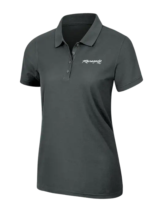 Dark Grey Womens Core Classic Pique Polo w/Renegade RV Logo