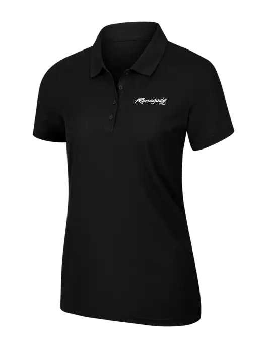 Womens Black Core Classic Pique Polo w/Renegade RV Logo