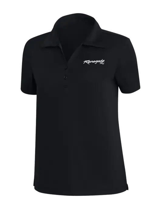 TravisMathew Black Womens Coto Performance Polo w/Renegade RV Logo