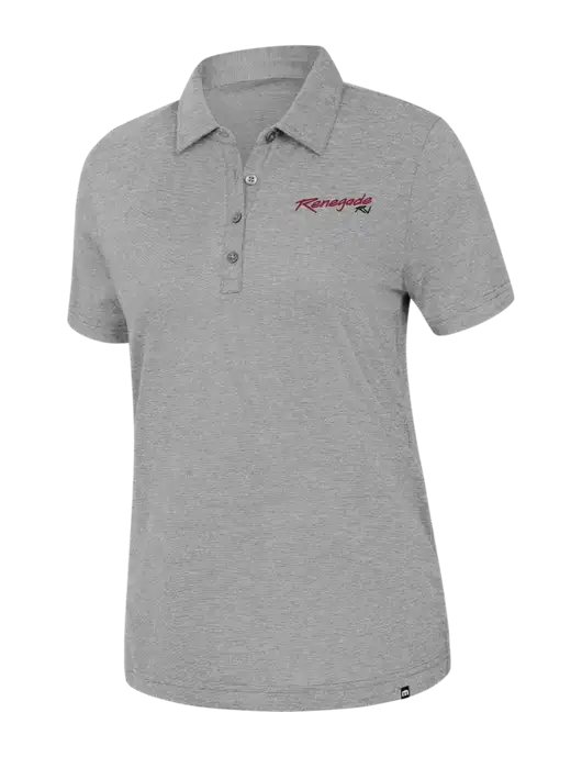 TravisMathew Womens Light Grey Heather Sunnyvale Polo w/Renegade RV Logo