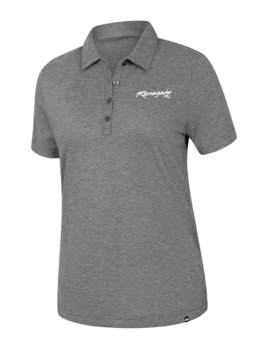 TravisMathew Womens Dark Grey Heather Sunnyvale Polo w/Renegade RV Logo