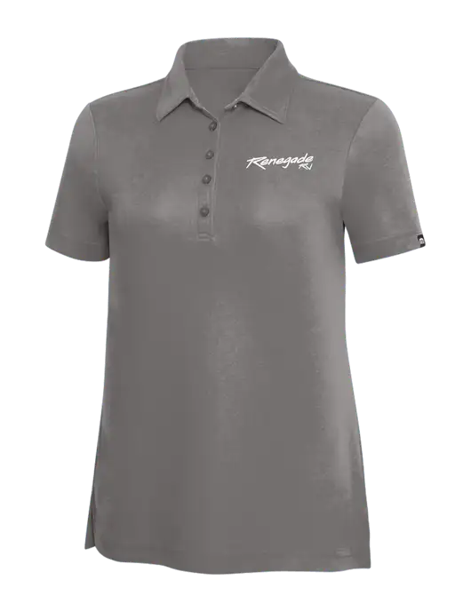 TravisMathew Grey Solid Womens Oceanside Polo w/Renegade RV Logo