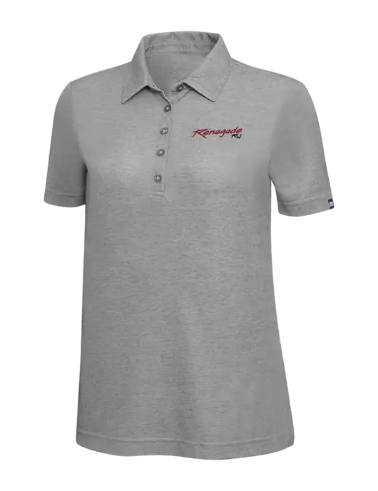 TravisMathew Grey Heather Womens Oceanside Polo w/Renegade RV Logo