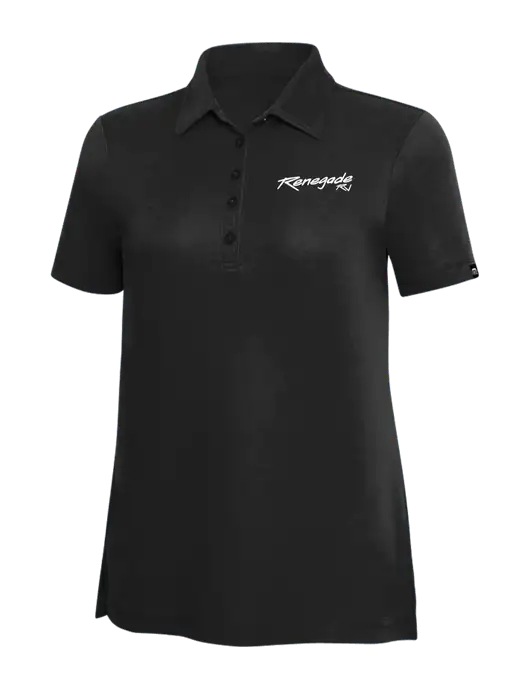 TravisMathew Black Solid Womens Oceanside Polo w/Renegade RV Logo