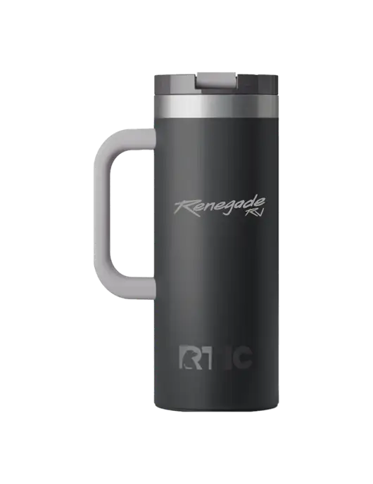 RTIC Road Trip 20 oz Charcoal Travel Mug w/Renegade RV Logo