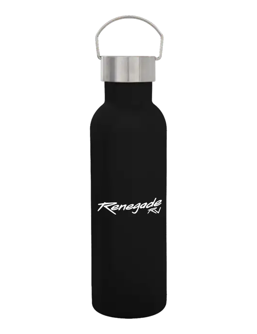 28 oz Black Bubbli Stainless Steel Bottle w/Renegade RV Logo