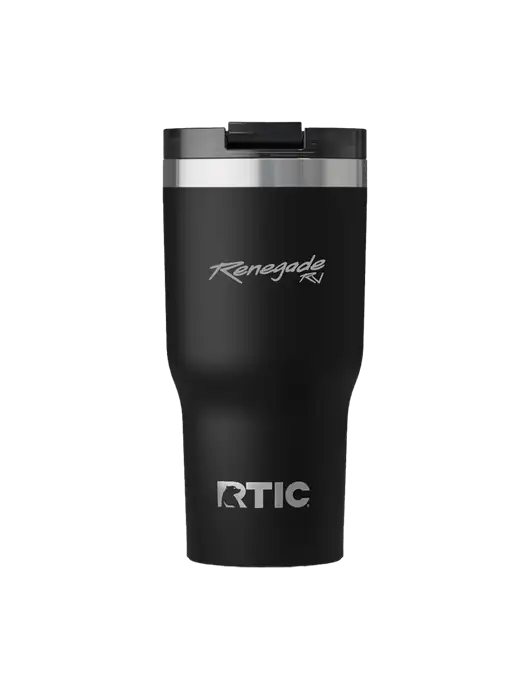 RTIC Essential 20 oz Black Tumbler w/Renegade RV Logo