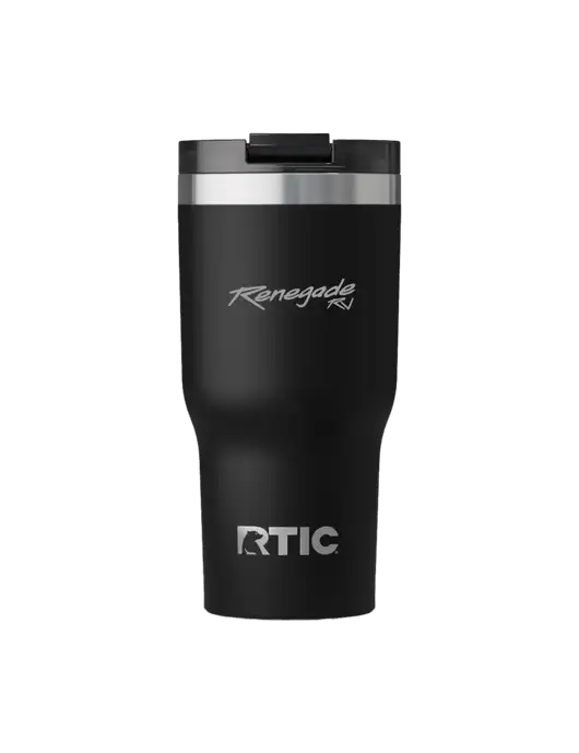 RTIC Essential 20 oz Black Tumbler w/Renegade RV Logo