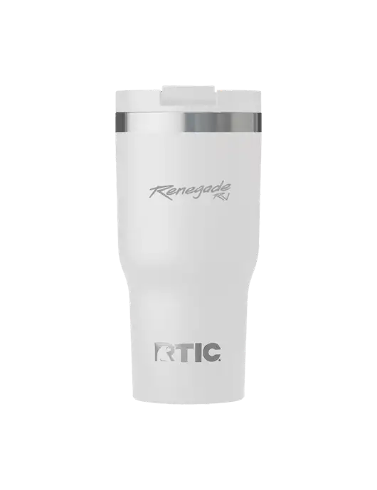RTIC Essential 20 oz White Tumbler w/Renegade RV Logo
