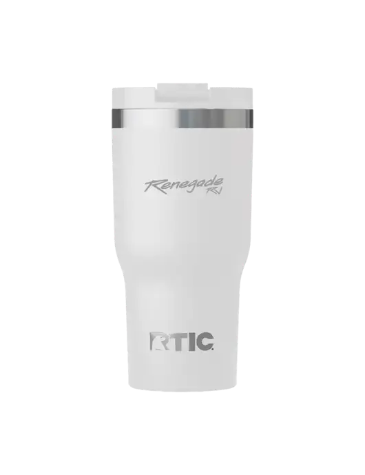 RTIC Essential 20 oz White Tumbler w/Renegade RV Logo